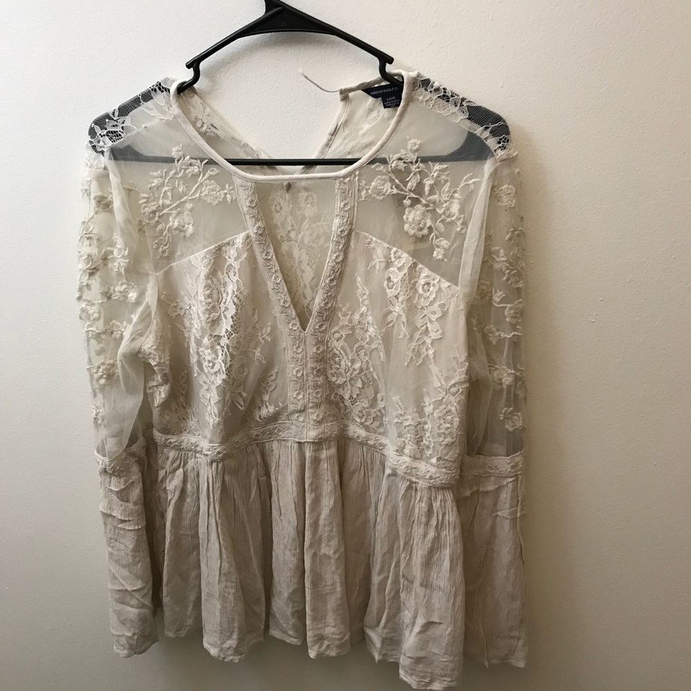 Ivory Lace American Eagle Blouse